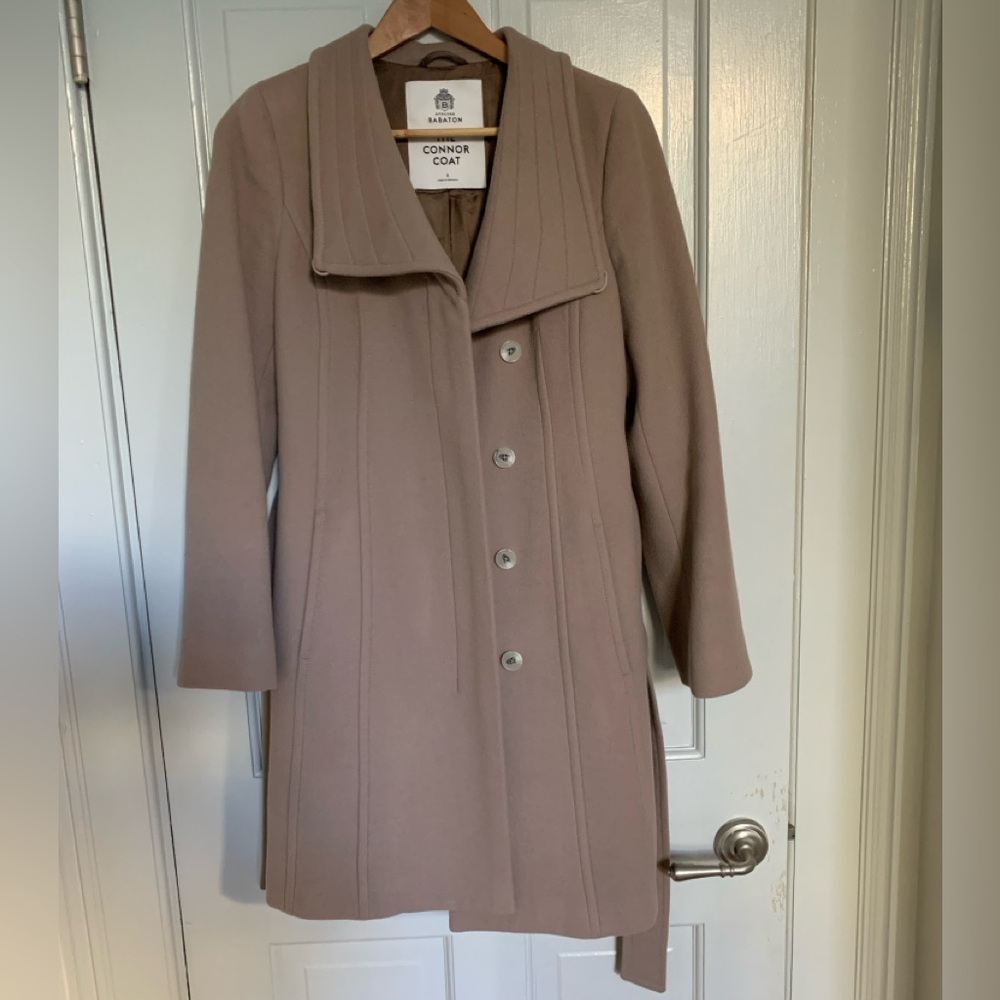 Aritzia Babaton Connor Coat Size Small in Dove Taupe - Picture 3 of 8
